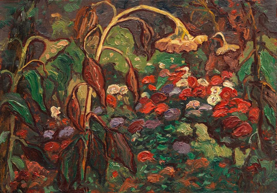 One of 10 oil sketches the Vancouver Art Gallery acquired in 2015 that were thought to be by Group of Seven painter J.E.H. MacDonald. An inquiry lasting nearly a decade determined they were fake. (Rachel Topham, Vancouver Art Gallery - image credit)