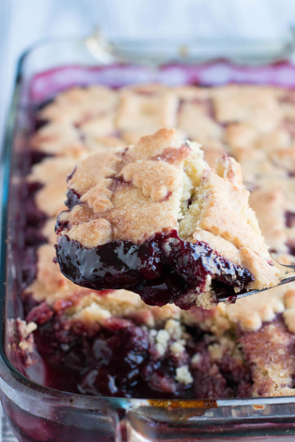 Sugar Cookie Cherry Cobbler