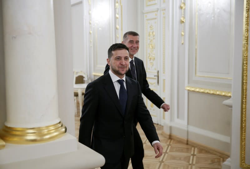 Ukrainian President Zelenskiy meets Czech Prime Minister Babis in Kiev