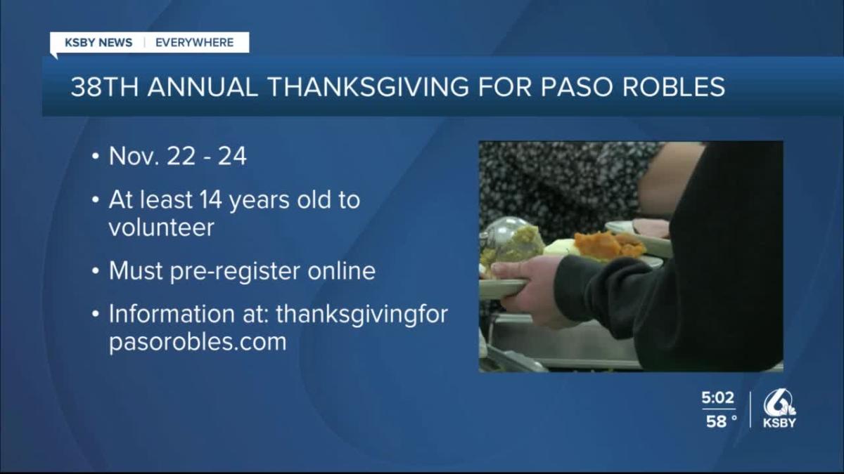 Volunteers needed for Paso Robles Thanksgiving dinner