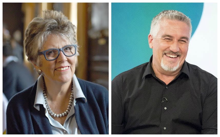 Anxious: New Bake Off judging team Prue Leith and Paul Hollywood - Kirsty O'Connor/PA Wire (L); Ken McKay/ITV/REX/Shuttersto​ck (R)