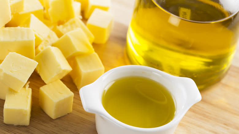 olive oil and butter squares