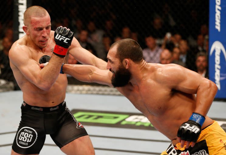 Georges St-Pierre's last UFC fight was a decision win over Johny Hendricks on Nov. 16, 2013. (Getty)