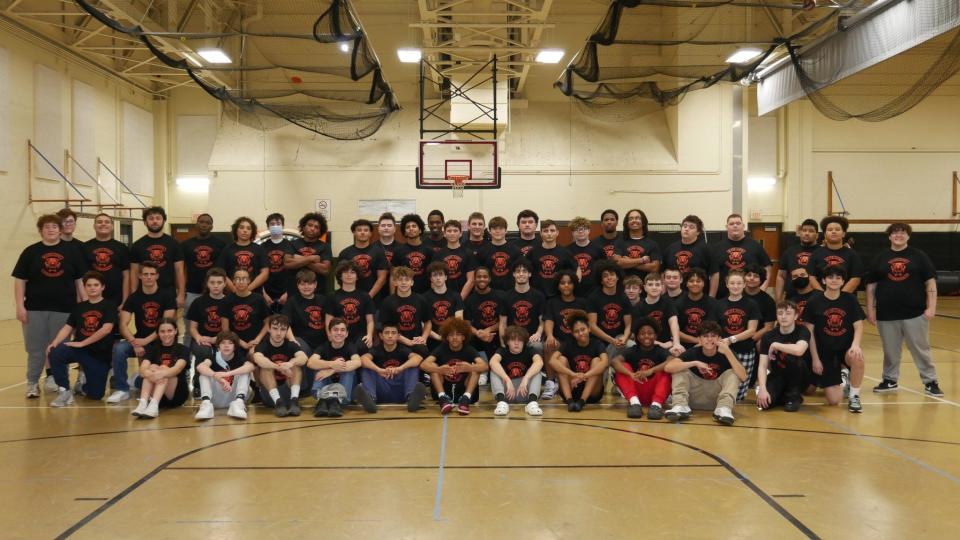 The 2022-23 Taunton High School wrestling team.