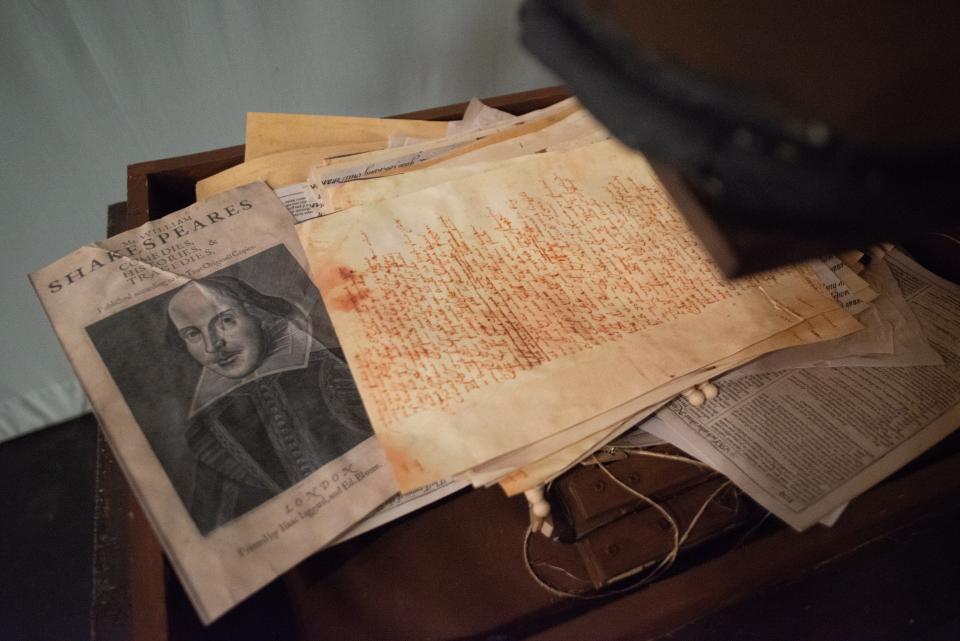 The legacy of William Shakespeare's work is on full display as seen in the props used in the Washburn Rural theater troupe's performance of "The Book of Will."