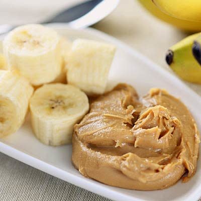 Banana with peanut butter