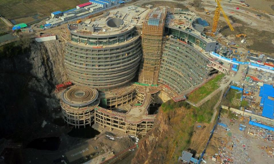 The Shanghai hotel takes shape.