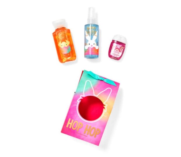 <p>This festive set comes inside a colorful gift box. It includes tutti frutti candy shower gel and diamond shimmer mist. It also includes <a href="https://parade.com/1024844/kristamarshall/best-strawberry-recipes/" rel="nofollow noopener" target="_blank" data-ylk="slk:strawberry;elm:context_link;itc:0;sec:content-canvas" class="link ">strawberry</a> pound cake hand sanitizer. This collection smells like a sweet treat!</p><p><em><a href="https://go.skimresources.com?id=113896X1572730&xs=1&url=https%3A%2F%2Fwww.bathandbodyworks.com%2Fp%2Ftutti-frutti-candy-mini-gift-set-025150398.html&sref=parade.com%2Fshopping%2Feaster-gifts-teens" rel="noopener" target="_blank" data-ylk="slk:Tutti Frutti Gift Set, $15.95 at Bath & Body Works;elm:context_link;itc:0;sec:content-canvas" class="link ">Tutti Frutti Gift Set, $15.95 at Bath & Body Works</a></em></p><p>Bath & Body Works</p>