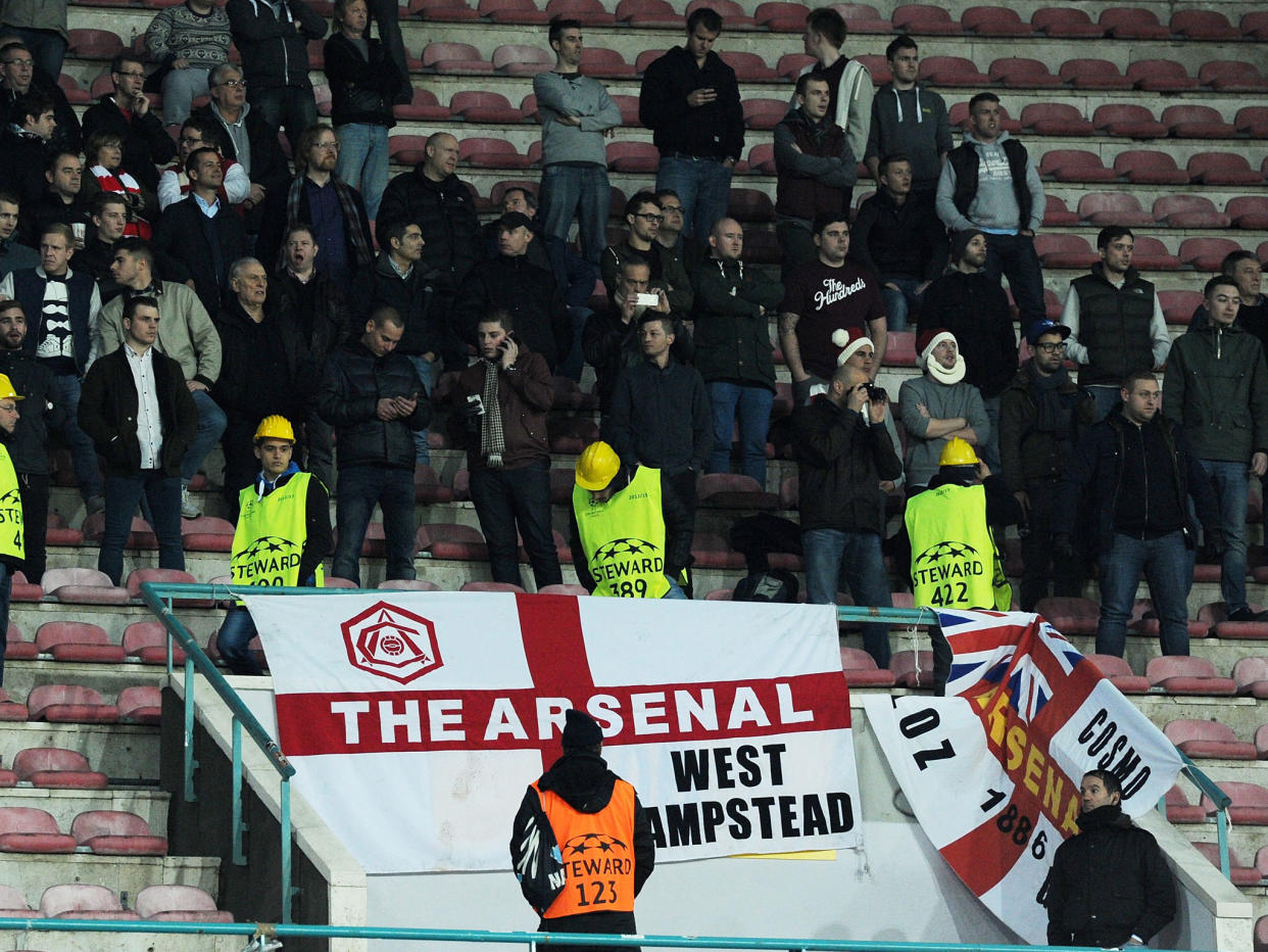 Arsenal fans will not be able to get a train home from their match against Middlesbrough on the same night: GETTY IMAGES