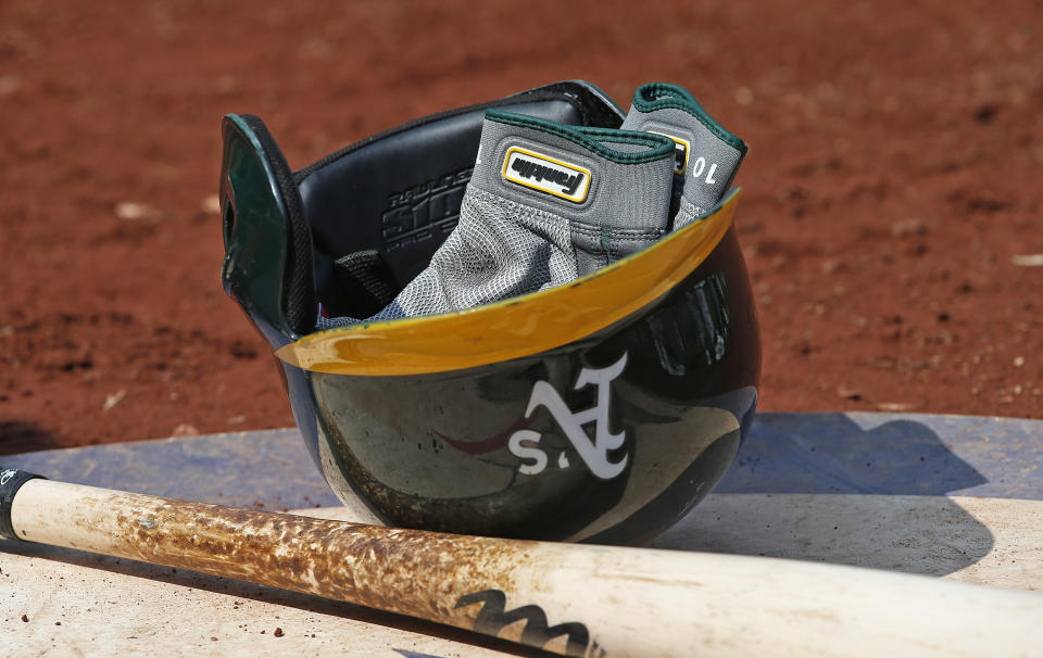 The A's have invited a fan with coronavirus to throw out the first pitch on opening day. (Photo by Rich Schultz/Getty Images)