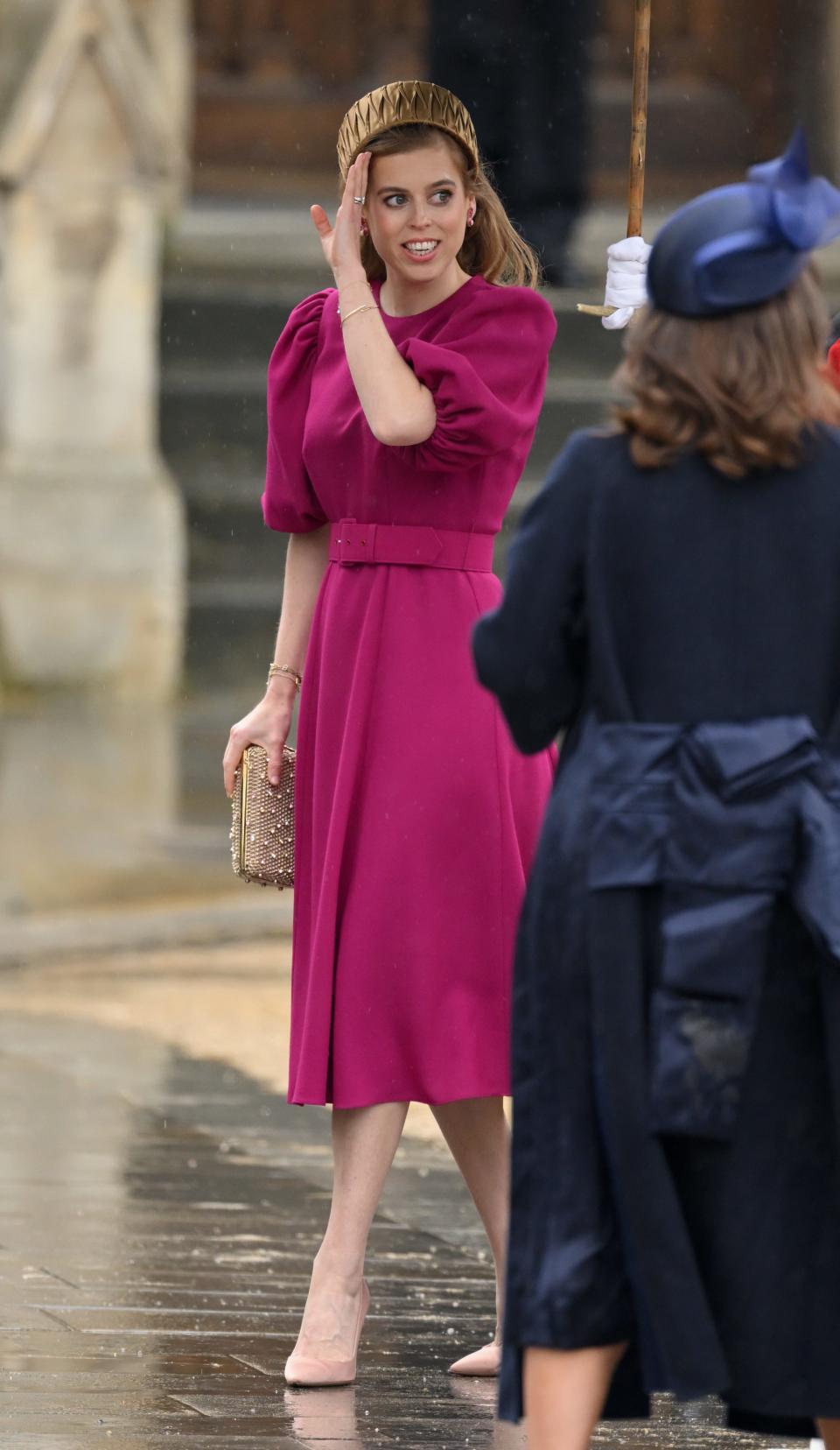 Princess Beatrice arrives at the coronation