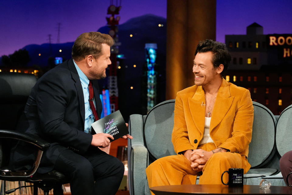 James Corden, Harry Styles. Photo: Terence Patrick / CBS Broadcasting, Inc.