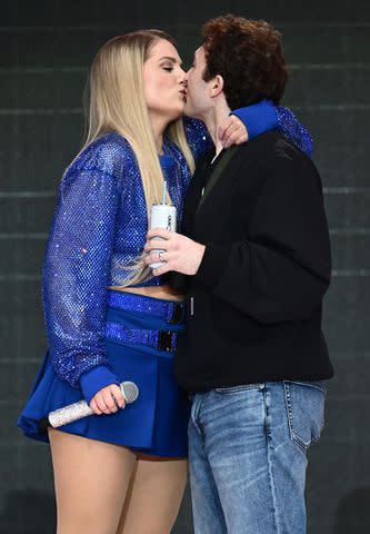 <p>David Fisher/Shutterstock</p> Meghan Trainor and Daryl Sabara