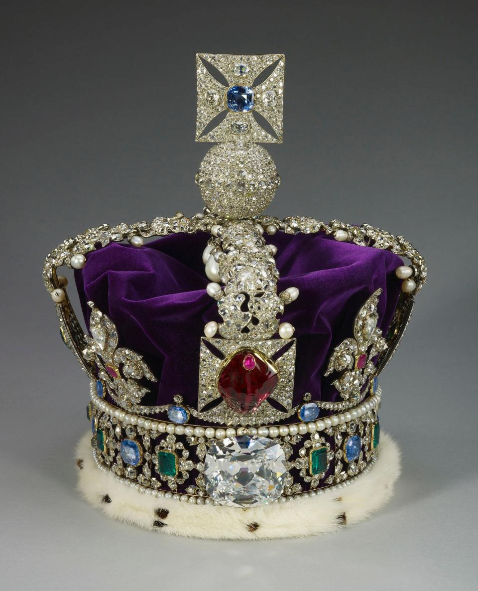 ... while the Imperial State Crown was featured in King Charles's coronation