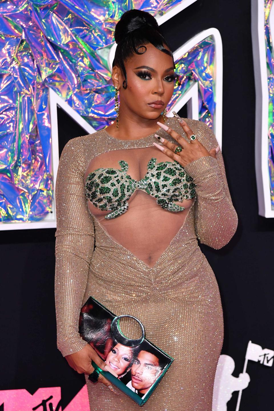 Ashanti arrives at the MTV Video Music Awards on Sept. 12, 2023.