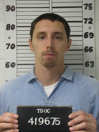 This photo provided by the Tennessee Bureau of Investigation shows Christopher Osteen. The Tennessee Bureau of Investigation said Osteen and Robert Brown escaped Friday, Dec. 11, 2020 from Northwest Correctional Complex in Lake County, Tennessee. The inmates are considered armed and dangerous. (Tennessee Bureau of Investigation via AP)