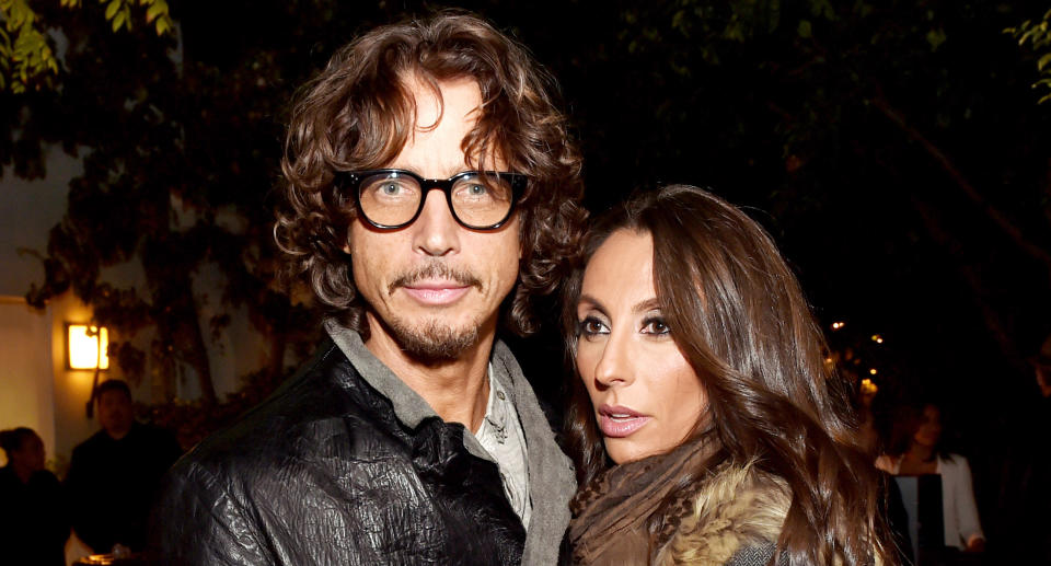 Chris Cornell and wife Vicky Cornell pictured at the Sunset Marquis Hotel and Villas on Nov. 13, 2014, in West Hollywood, Calif. (Photo: Kevin Winter/Getty Images)