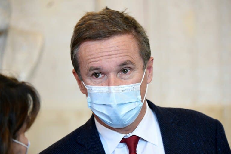 Nicolas Dupont-Aignan le 26 janvier 2021 à Paris - Bertrand GUAY © 2019 AFP