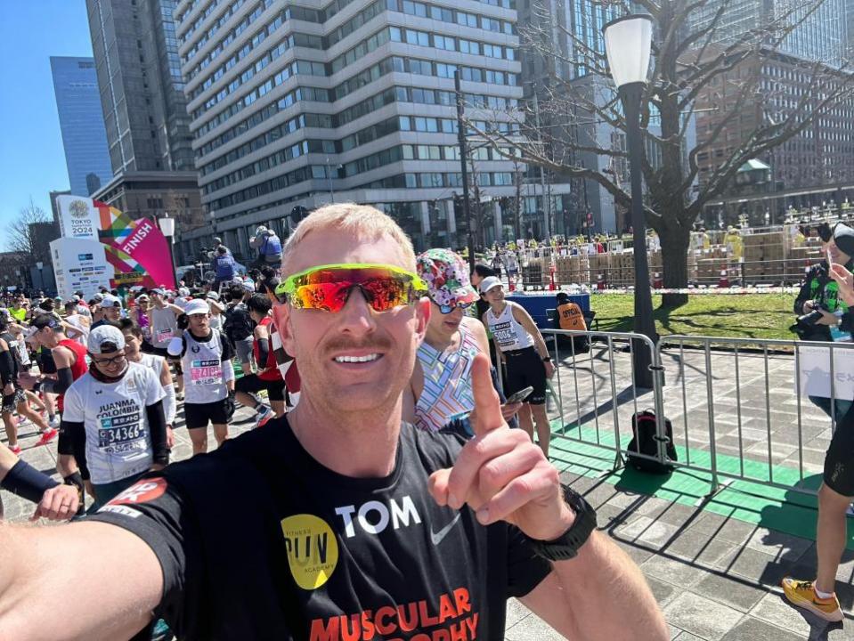 The Argus: Tom running in the Tokyo Marathon