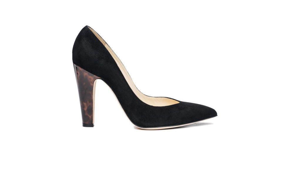 <p>Jay Pump 100, $395, <a rel="nofollow noopener" href="https://www.sarahflint.com/products/jay-pump-100-black-suede?variant=28249886273" target="_blank" data-ylk="slk:sarahflint.com;elm:context_link;itc:0;sec:content-canvas" class="link ">sarahflint.com</a> </p>