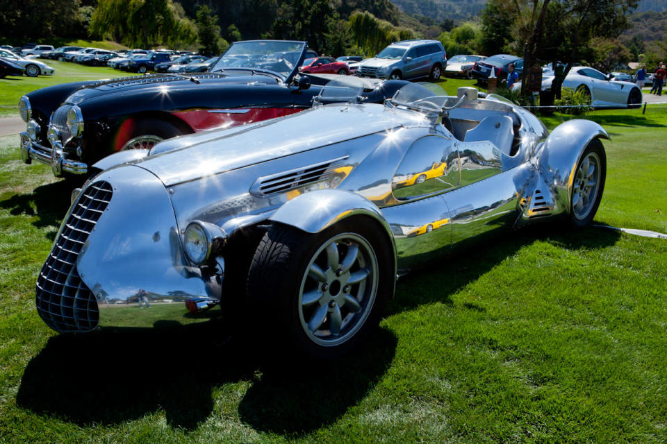 A custom roadster outside The Quail