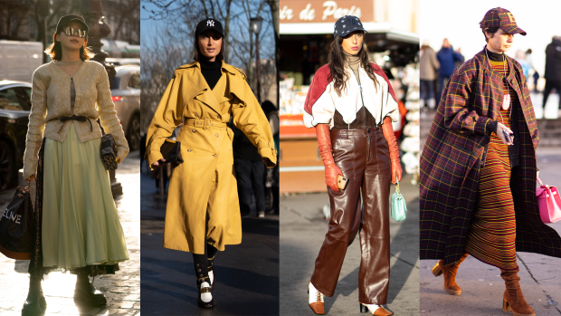 On the street at Paris Fashion Week Fall 2020. 