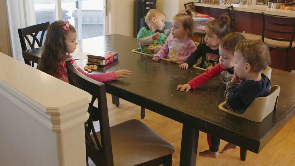 Kempel kids around the table