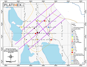 Shining Tree Property AREA 3 - Pat Lake SGH Target Soil and Grab Sample Results Spring 2023