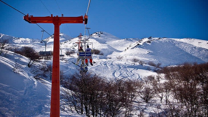 "Riding up the Otto lift at Nevados de Chillan is a 22 minute affair. The double chair is the longest lift in South America which allows you to..."
