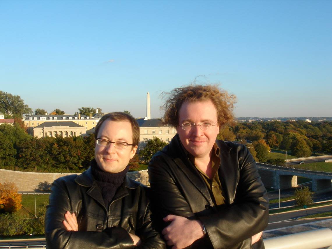 French composer Guillaume Connesson and French conductor Stéphane Denève have been friends for over 20 years. Denève is conducting New World Symphony’s world premiere performance of Connesson’s latest piece, “Les trois saisons.” Courtesy of Stéphane Denève