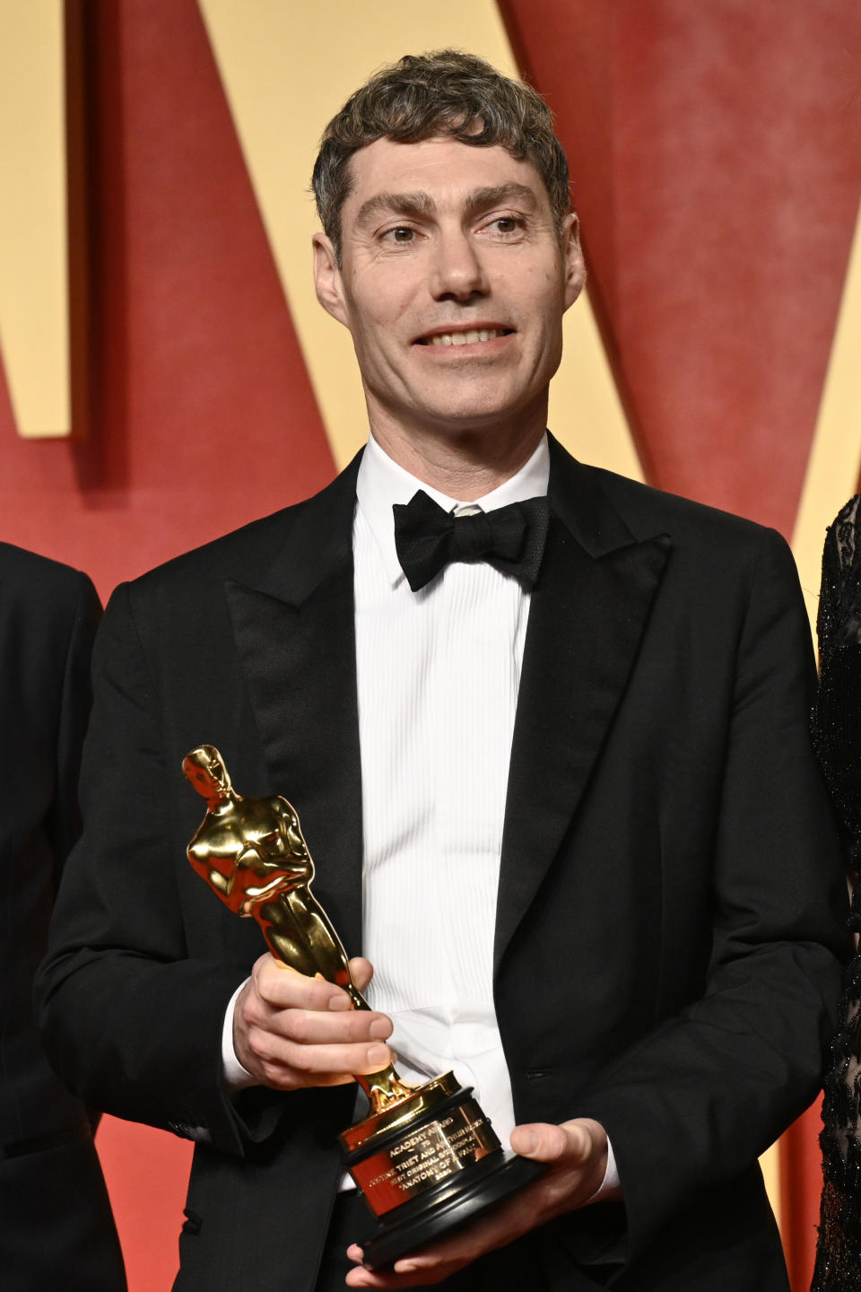 David Thion arrives at the Vanity Fair Oscar Party on Sunday, March 10, 2024, at the Wallis Annenberg Center for the Performing Arts in Beverly Hills, Calif. (Photo by Evan Agostini/Invision/AP)