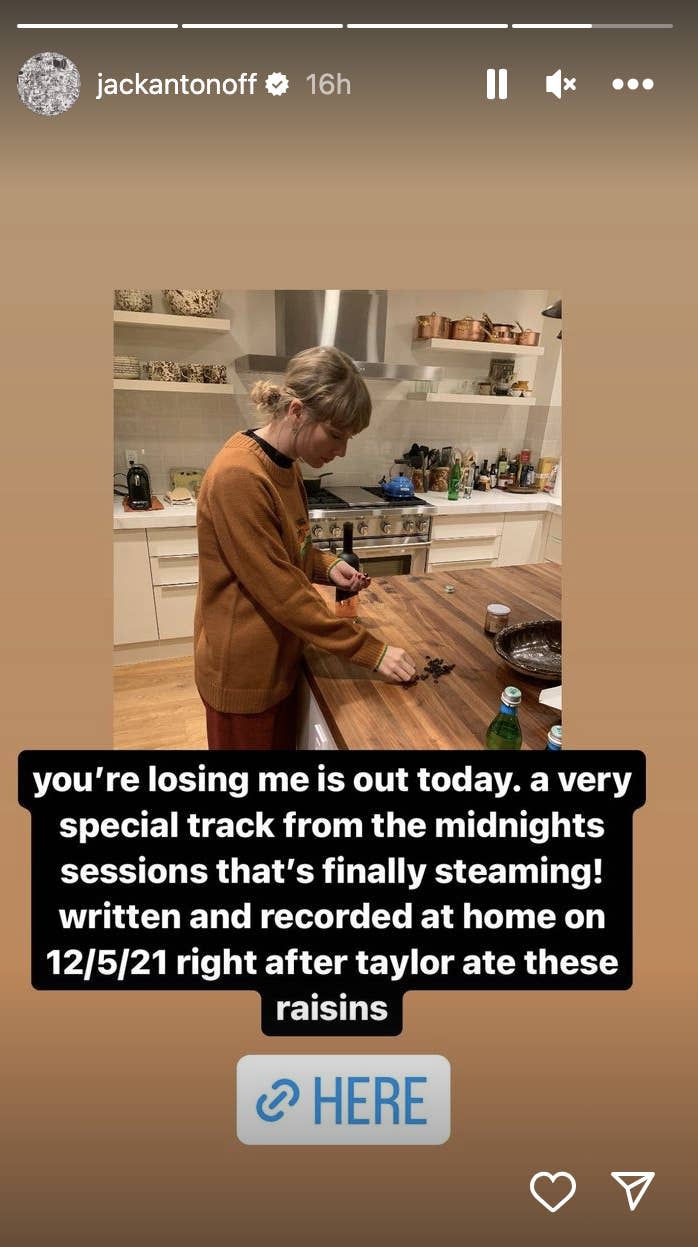 Screenshot from Jack Antonoff's Instagram story