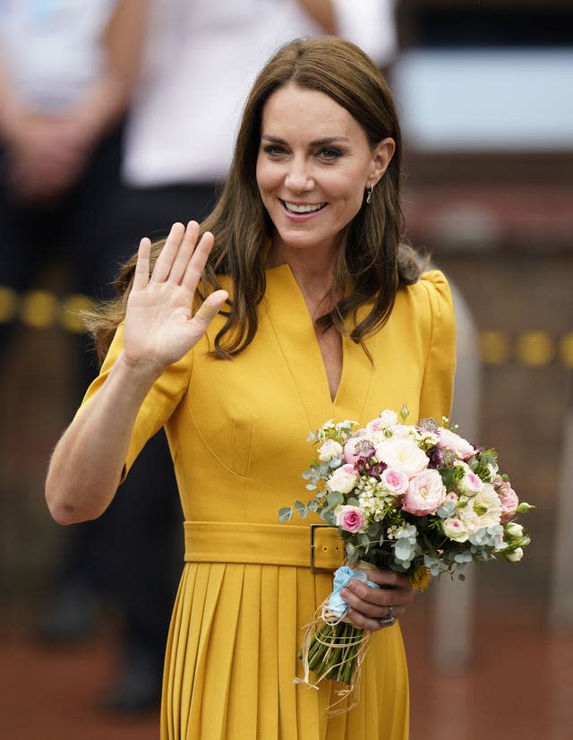 The Princess of Wales leaves the Royal Surrey County Hospital’s maternity unit in Guildford