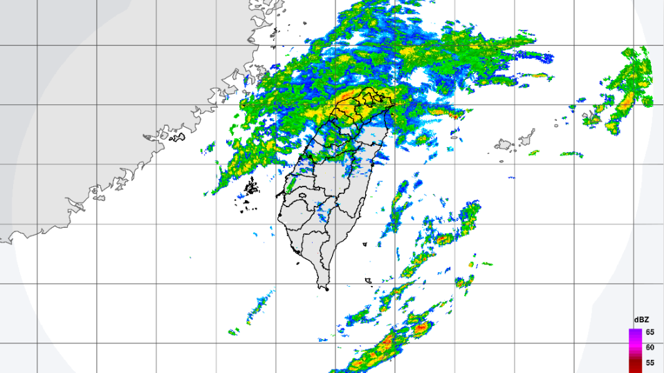 雷達回波圖。（圖／中央氣象局）