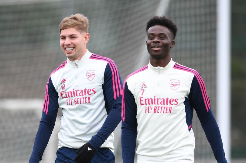 Emile Smith Rowe and Bukayo Saka