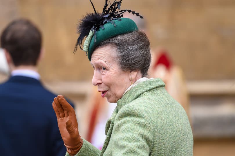 Princess Anne attends the Easter Mattins Service