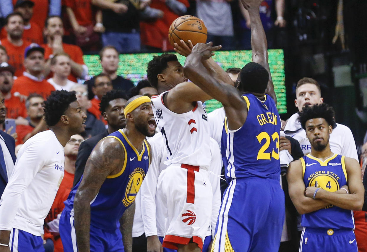 Kyle Lowry's chance to be a hero badly missed the target. (Getty)