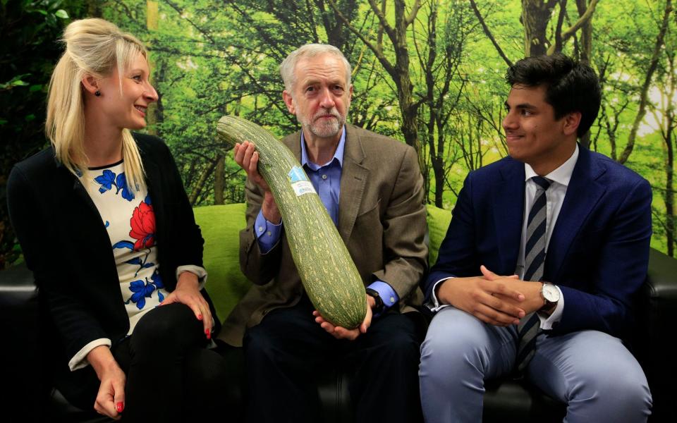 The Labour leader lit up when he was asked about his allotment - PA Archive