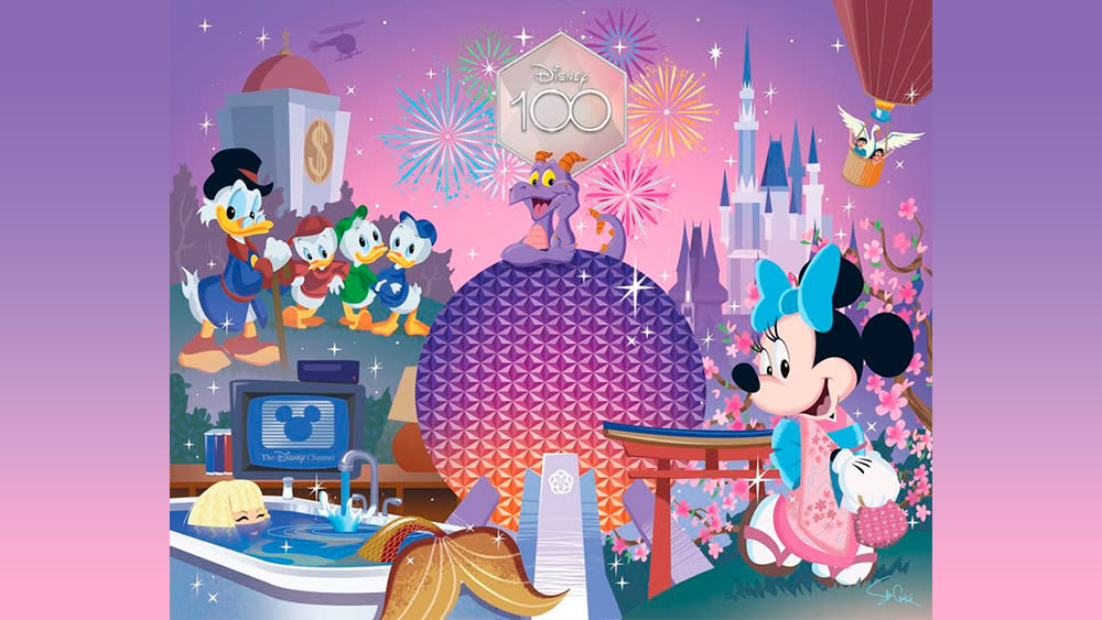  An illustration created to celebrate the Disney 100th anniversary. 