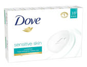 <p>Shopping for bar soap can be tricky for sensitive skin, too. This formula from Dove lands among Amazon's best-sellers, with 79 percent of its reviewers leaving 5-star ratings. </p> <p>$3 for 2 bars | <a rel="nofollow noopener" href="https://www.amazon.com/Dove-Beauty-Bar-Sensitive-Skin/dp/B00005303C/ref=sr_1_1_a_it?ie=UTF8&qid=1482258196&sr=8-1&keywords=dove%2BBeauty%2BBar%2C%2BSensitive%2BSkin%2B4%2Boz%2C%2B16%2BBar&th=1" target="_blank" data-ylk="slk:SHOP IT;elm:context_link;itc:0;sec:content-canvas" class="link ">SHOP IT</a></p>