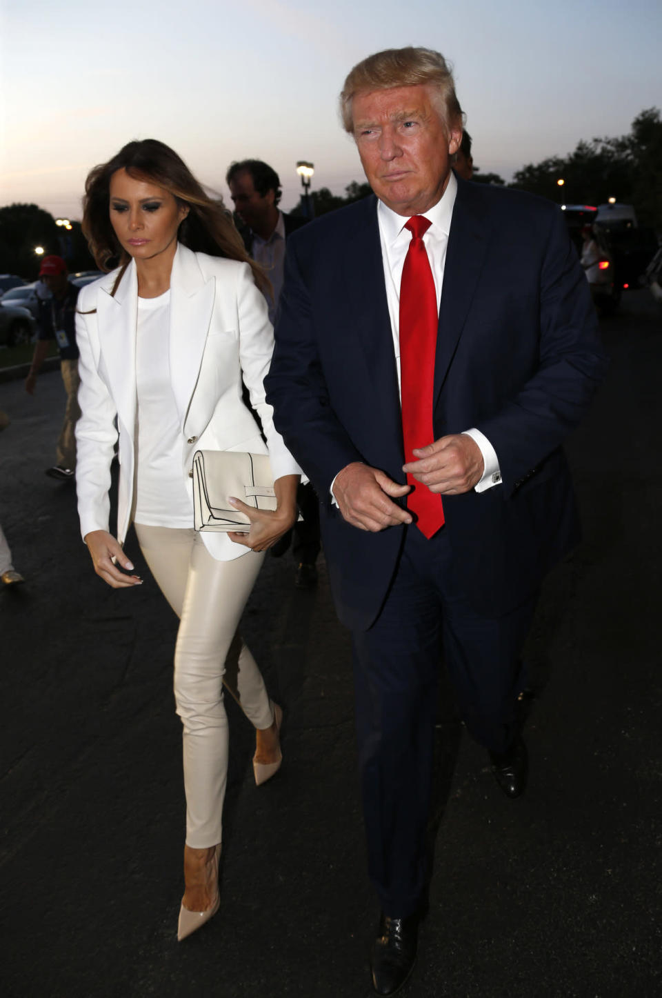 Melania Trump does the monochromatic thing at the U.S. Open in August