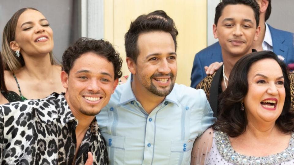 Lin-Manuel Miranda (center) is surrounded by cast and friends at the opening-night premiere of “In The Heights” during the 2021 Tribeca Festival last week in New York City. (Photo by Noam Galai/Getty Images)