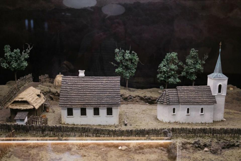 model birth house of tesla in smiljan is displayed during