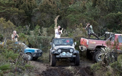 James May, Jeremy Clarkson and Richard Hammond in Colombia, filming series 3 of The Grand Tour - Credit: PA/Ellis O'Brien