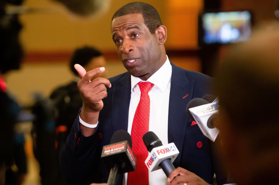 Deion Sanders at SWAC Media Day.