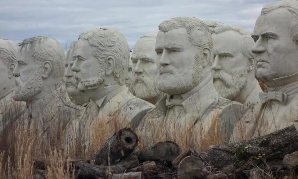 Statues of former presidents in Croaker, Virginia