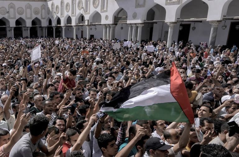 Protestas pro palestinas en el Cairo, Egipto, el 20 de Octubre 2023