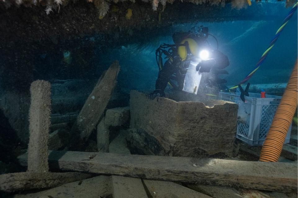 Mr Bernier is part of the Parks Canada team exploring the wreck (Parks Canada)