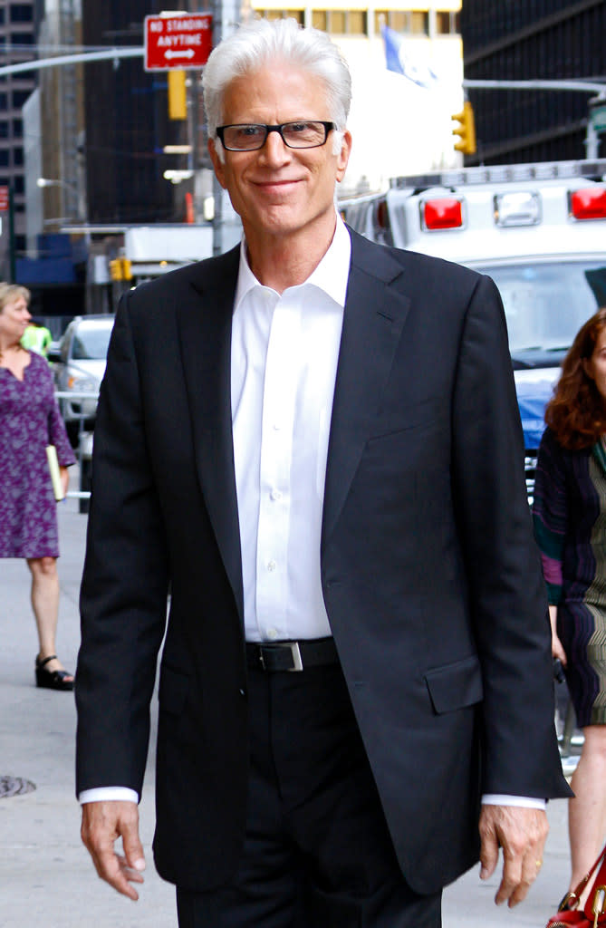 Ted Danson Celbrities Visit Late Show With David Letterman