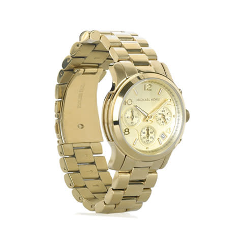 Michael Kors gold chronograph watch, $250